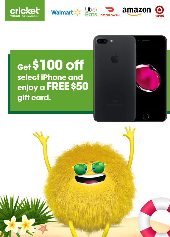 $100 off select iPhones + $50 Gift card $100 off select iPhones + $50 Gift card